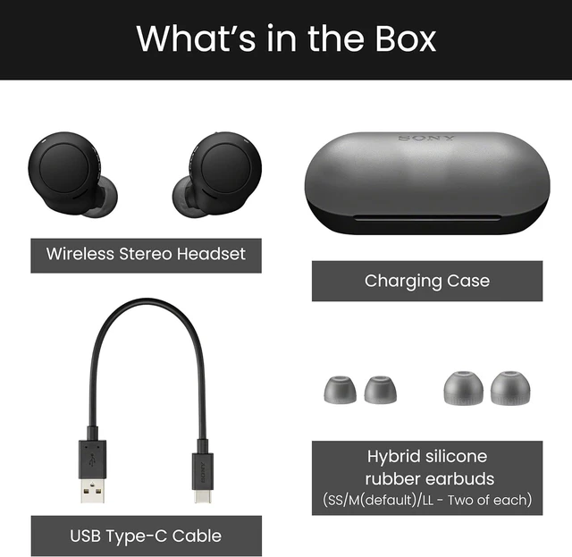 Alt view image 5 of 5 - Sony True Wireless Headphones - Up to 20 Hours Battery - Charging case - Voice Assistant Compatible - Built-in mic for Phone Calls - Reliable Bluetooth - WF-C500/WZ - Limited Edition - Pearl Wh