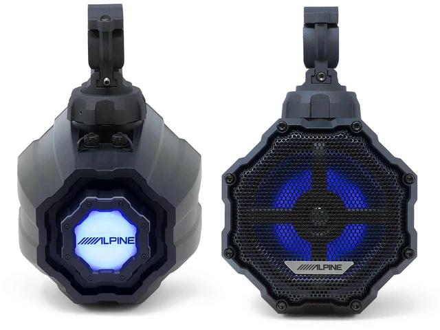 Main image of Alpine SPV-65RGB-CAN 6.5 Cage-Mounted Universal Weather-Resistant Coaxial RGB LED Speaker Pods