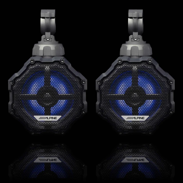 Alt view image 2 of 5 - Alpine SPV-65RGB-CAN 6.5 Cage-Mounted Universal Weather-Resistant Coaxial RGB LED Speaker Pods