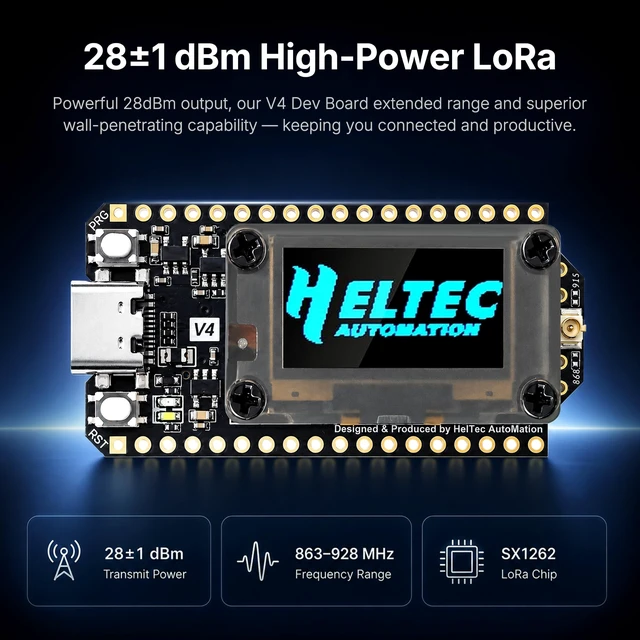 Alt view image 2 of 5 - Heltec V4-R8 Meshtastic LoRa Dev Board with GPS, 8MB PSRAM 16MB Flash