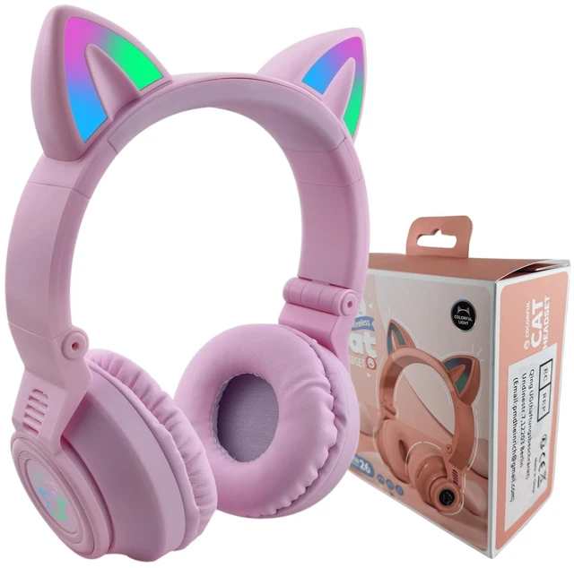 Main image of YUSONIC Cat Ear Bluetooth Headphones,Toddlers Kids Wireless Headphones for Boys Girls Fire Tablet/Laptop/Pad/School (Purple)