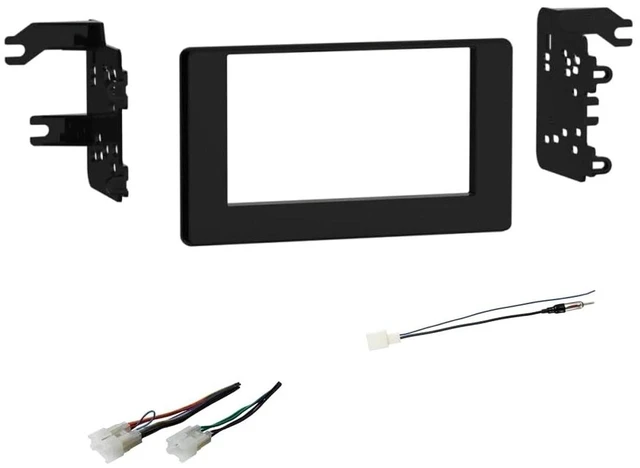 Main image of Double Din Car Stereo Install Dash Kit, Wire Harness and AM/FM Radio Reception Antenna Adapter -No Factory External Amp Vehicles: Made for Toyota: 2017 2018 2019 Corolla