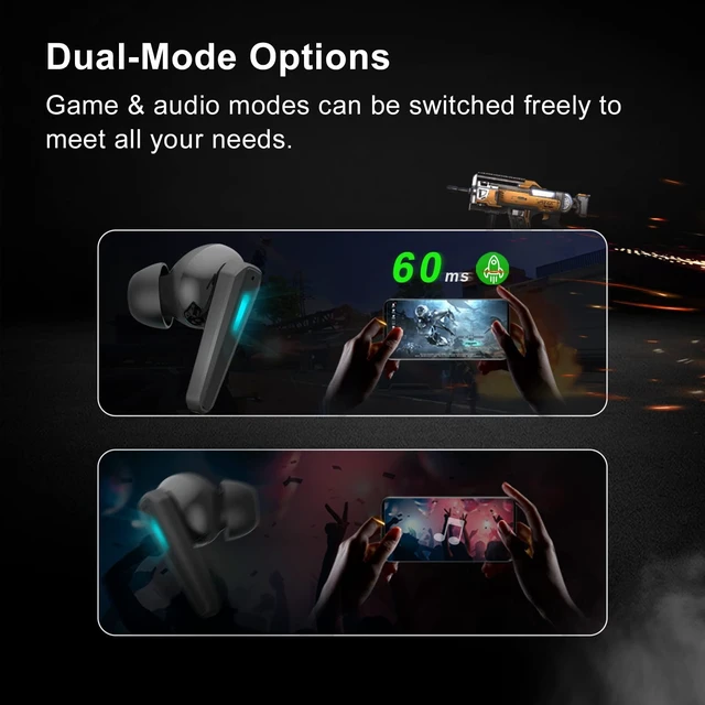 Alt view image 5 of 5 - Bloody M70 TWS True Wireless Earbuds, Bluetooth 5.0, 22H Playtime, Low Latency & Lightweight, Hybrid Diaphragm Deep Bass, IPX4 Rate Earphones with Mini Charging Case White (M70 - Blue)