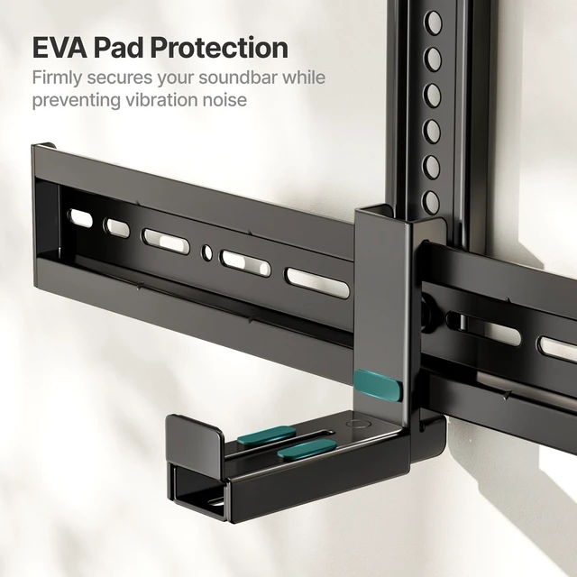 Alt view image 4 of 5 - PEGZONE Universal Soundbar Mount 33Lbs Adjustable TV Soundbar Bracket