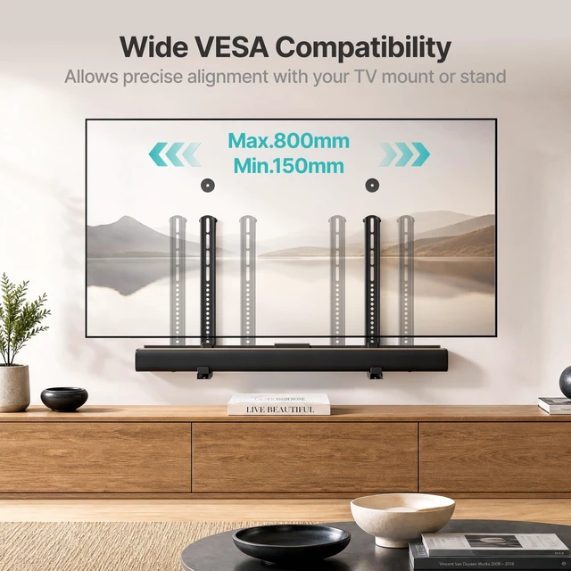 Alt view image 5 of 5 - PEGZONE Universal Soundbar Mount 33Lbs Adjustable TV Soundbar Bracket