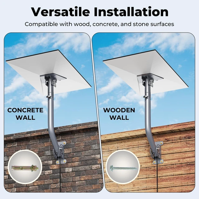 Alt view image 2 of 5 - Starlink Gen 3/4/4X Mount,360Adjustable Pivot Mount,Compatible with Starlink V3/V4 Standard Dish,for eave, Wall, Roof Mount and Pole Mount(Gray)