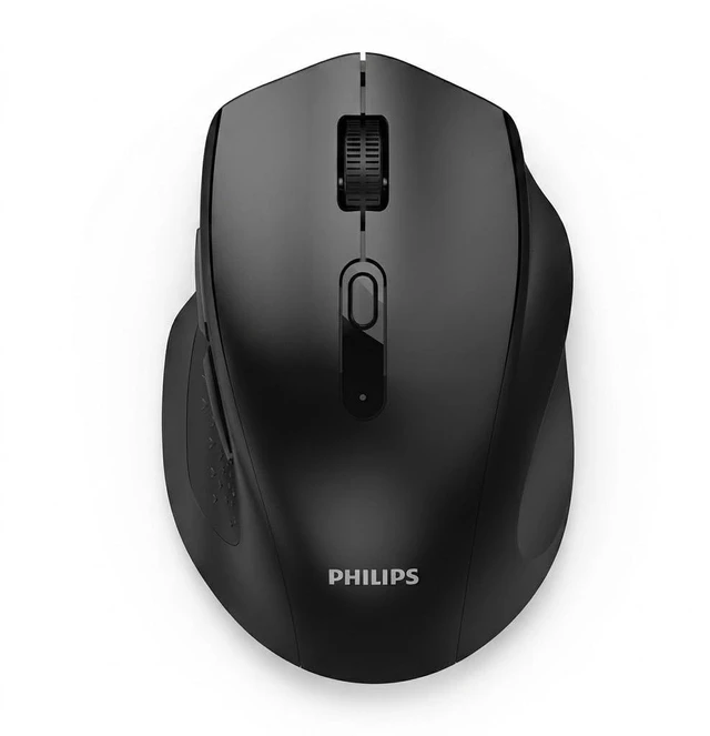 Main image of Philips Ergonomic Mouse - Wireless Mouse with 1000/1600/2400/3200/4000 Adjustable DPI