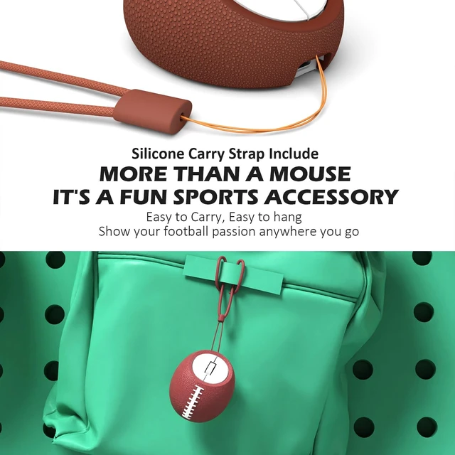 Alt view image 5 of 5 - Football Mini Wireless Mouse, 2.4G & Bluetooth Rechargeable Gift