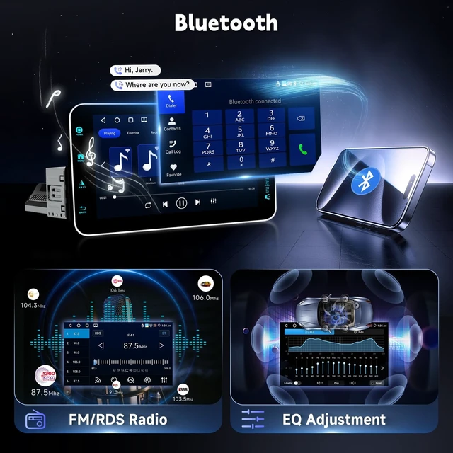 Alt view image 5 of 5 - Driauto 4G+64G 9 Single Din Andriod Car Stereo with Carplay Android Auto