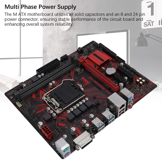 Alt view image 2 of 5 - VBESTLIFE B250M V3 M ATX Desktop Motherboard for LGA 1151 7th 6th Gen, for Core I7 I5 I3 14nm CPU Processor Support 2 Channel DDR4 2400MHz PCI E 3.0