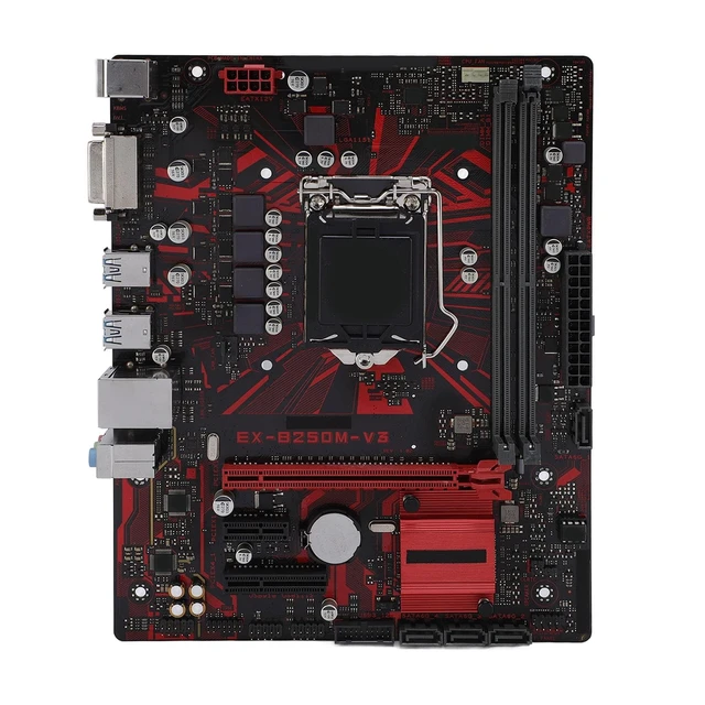 Alt view image 4 of 5 - VBESTLIFE B250M V3 M ATX Desktop Motherboard for LGA 1151 7th 6th Gen, for Core I7 I5 I3 14nm CPU Processor Support 2 Channel DDR4 2400MHz PCI E 3.0