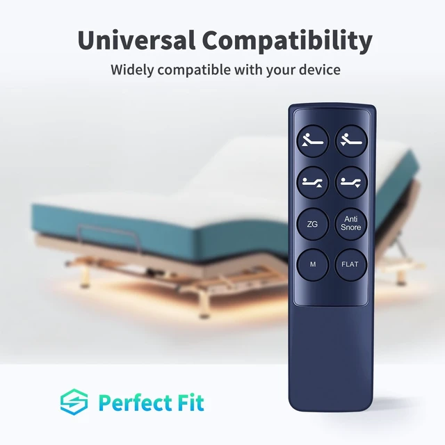 Alt view image 4 of 5 - Snrigw Replacement Remote for AbyssZen SunsGrove Queen Adjustable Bed Base Compatible with Memory Foam/Hybrid Mattresses