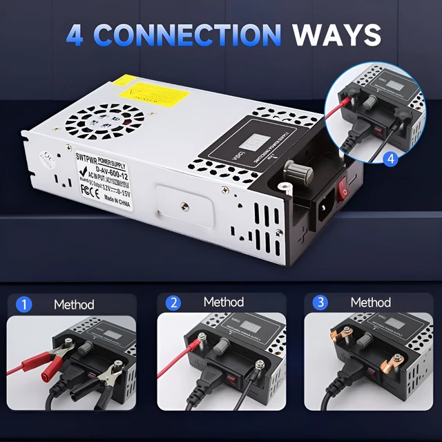 Alt view image 3 of 5 - 110V AC to DC 48V Converter 120V to 48V 12A 600W Power Supply