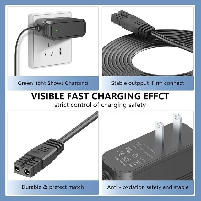 Alt view image 3 of 5 - 21.5V Power Charger for VIVOHOME Pool Vacuum Compatible with VIVOHOME VH1715-BL & VH1869-BL Pool Vacuum Cleaner Charger