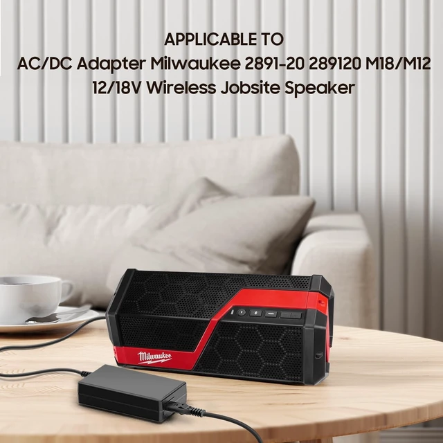 Alt view image 3 of 5 - KFD 18V AC Adapter for Milwaukee 2891-20 289120 M18/M12 12/18V Wireless Jobsite Speaker 23-81-0155 YLS06512A-T180300 DC18V Power Supply Cord Battery Charger Milwaukee M18 0886-20 Fan Power Cord