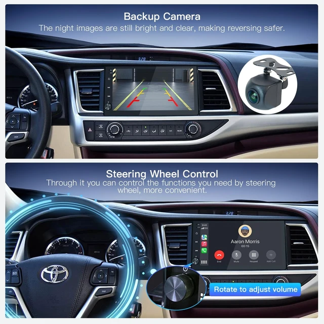 Alt view image 4 of 5 - 10.2'' Android 13 Car Stereo for Toyota Highlander 2014-2019,with Wireless CarPlay & Android Auto,1280 * 720 Resolution QLED TouchscreenCar Radio Upgrade