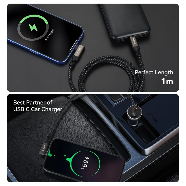 Alt view image 4 of 5 - aceyoon 2 Pack Right Angle USB C Cable1.6FT, 240W PD Fast Charging Cable, Nylon Braided USBC to C 90 Degree Short Charger Data Sync Cable for iPhone 17/16/15 Pro Max, Galaxy S24 S23, Type C Devices