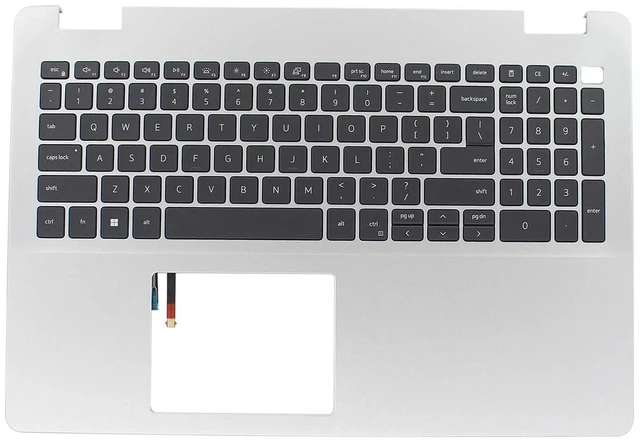 Main image of New Replacement for Dell Inspiron 5593 5594 Vostro 3593 3501 Laptop Palmrest Upper Case Backlit Keyboard NO-Type-C Assembly Part V5JHC 0V5JHC Silver Gray