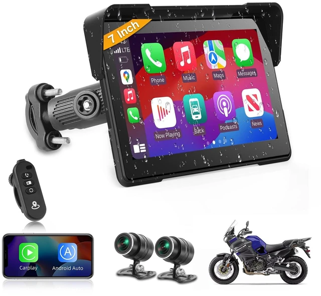 Main image of 7inch Motorcycle CarPlay w 4K Dash Cam Carplay Motorcycle