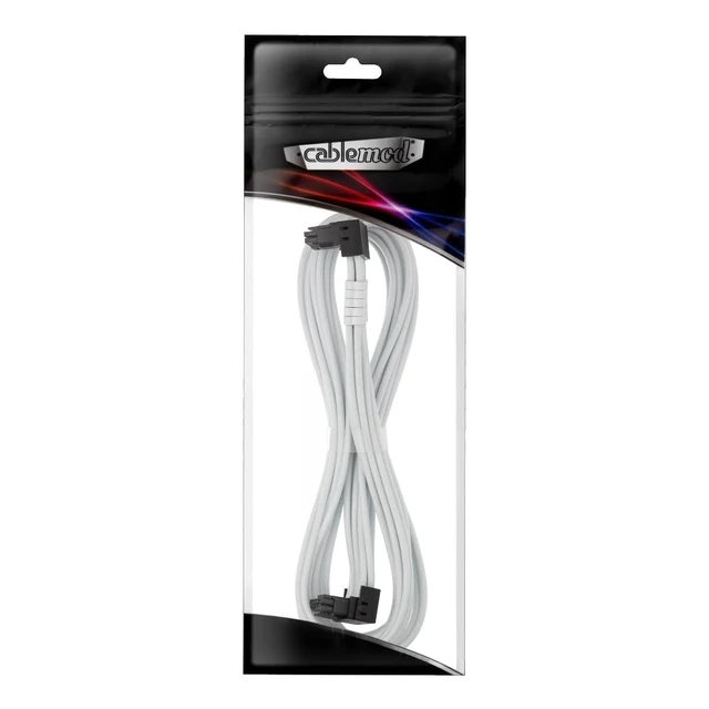 Alt view image 4 of 4 - CableMod Pro ModFlex 12V-2x6 PCIe Cable for Corsair T5 (White, 16p, 90A)