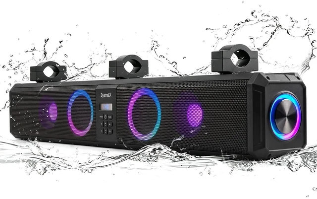 Main image of BystralX 32 Inch UTV Sound Bar with RGB Party Lights, 115 dB Loud