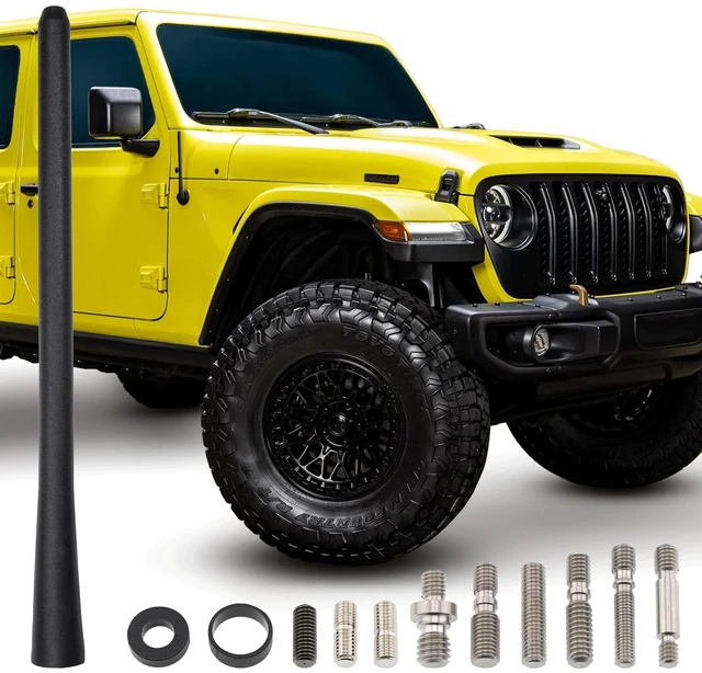 Main image of Votex Universal 8" Short Rubber Black Antenna Kit - Flexible, Durable, Enhanced Signal Reception, Copper Coil, Stainless Steel Threading, Fits Cars, Trucks, SUVs, Easy Installation - SKU A194VOTEX