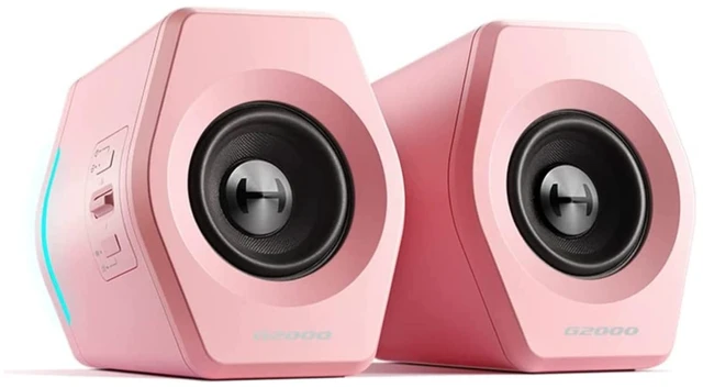 Main image of Edifier G2000 32W PC Computer Speakers for Gaming Desktop PC Laptop Mac Computer Woofer Speakers Bluetooth USB 3.5mm AUX Inputs RGB Lights Multimedia Speakers Pink