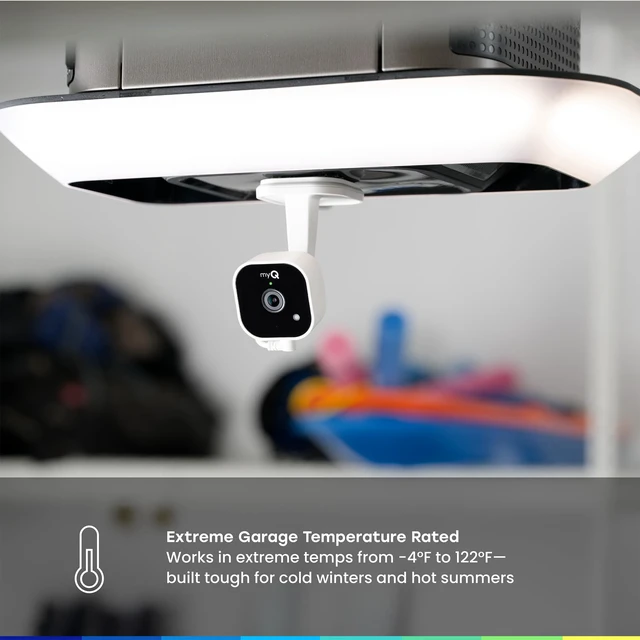 Alt view image 4 of 5 - myQ Garage Plug-in Camera Gen 2 2K Smart Wi-Fi Garage Camera with Night Vision, Wide-Angle Lens, 2-Way Audio, Magnetic Base & Motion Alerts, App Control Compatible with Your Garage Door Opener