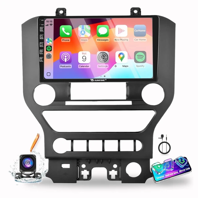 Main image of for Ford Mustang 2015-2023(High-End) CarPlay Android Auto Navigation Stereo GPS Radio Reverse Camera Display 9" IPS Touchscreen Headunit Tablet Pad Media Player, if Applicable Quad Core 2G+64G
