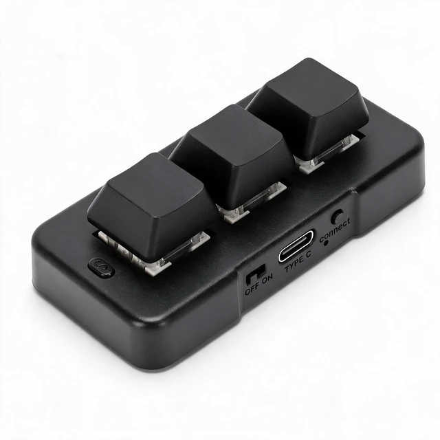 Main image of 3 Key Mechanical Keypad, Customized Wired USB Bluetooth