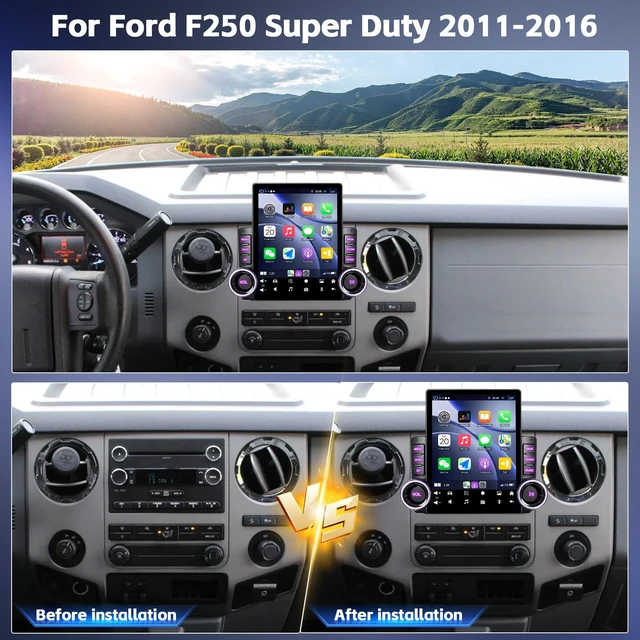 Alt view image 2 of 5 - 5G WiFi 9.7 Inch Car Stereo Radio for Ford F250 Super Duty 2011-2016
