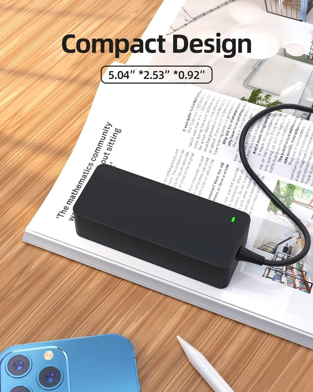 Alt view image 5 of 5 - Dexpt 90W 65W AC Adapter Replacement for Lenovo ThinkCentre M70q M90q M93 M93p M80q Neo 50q 50a 30a 22 24 27 AIO Desktop, Slim Tip Connector