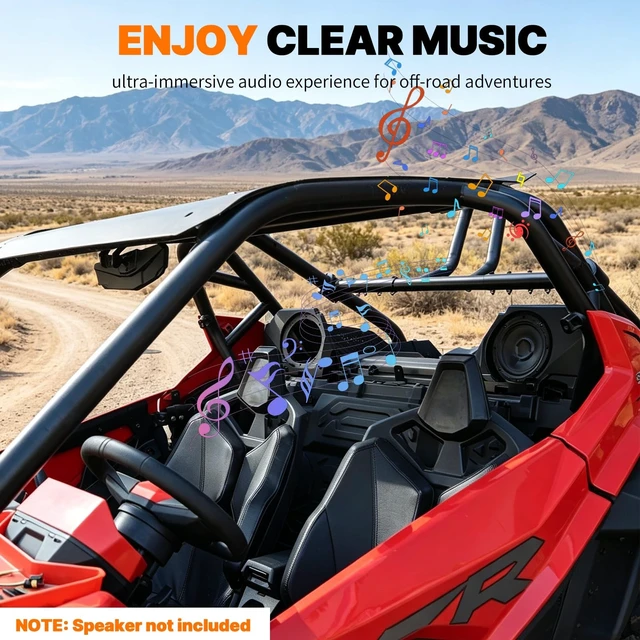 Alt view image 4 of 5 - HugeUTV 6.5" Sport Speaker Enclosures for Polaris RZR PRO XP XP4 LE