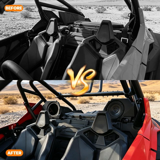 Alt view image 5 of 5 - HugeUTV 6.5" Sport Speaker Enclosures for Polaris RZR PRO XP XP4 LE
