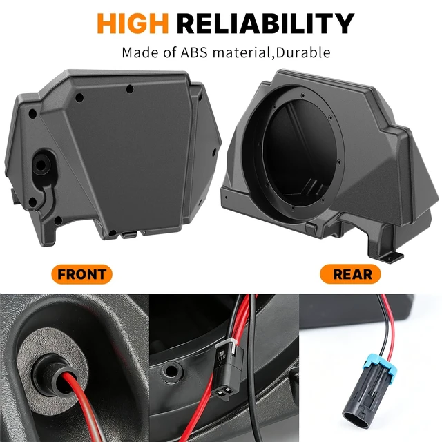 Alt view image 2 of 5 - HugeUTV 6.5" Sport Speaker Enclosures for Polaris RZR PRO XP XP4 LE