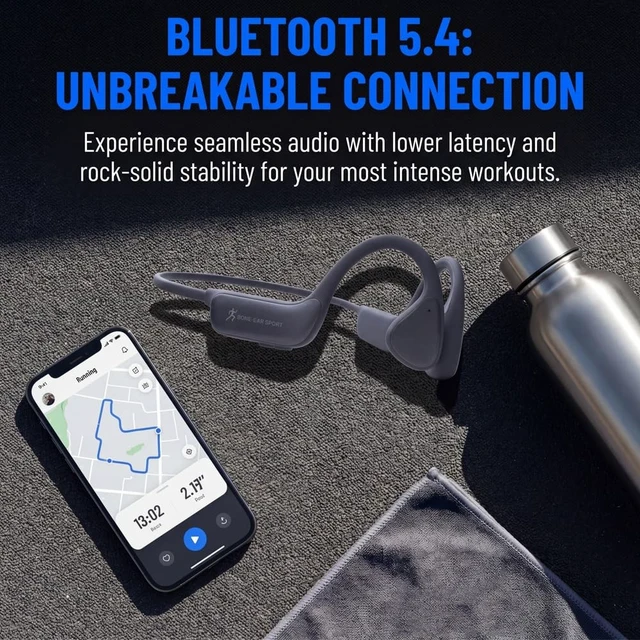 Alt view image 2 of 5 - QZYCY Bone Conduction Headphones, Bluetooth 5.4 Open-Ear Sports Headphones