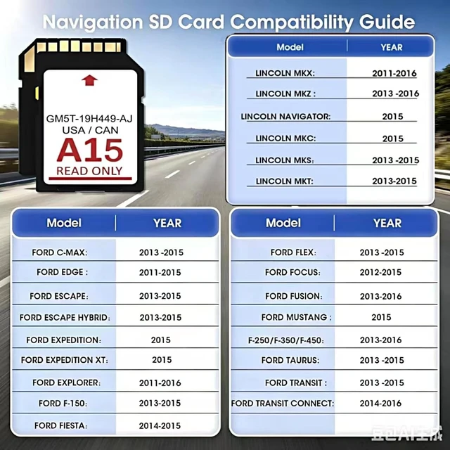 Alt view image 2 of 5 - 2026 Latest A15 Navigation sd Card for Ford Lincoln/Sync System Updated