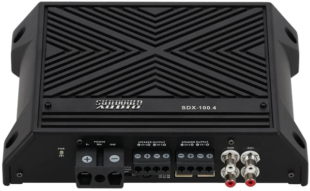 Alt view image 2 of 5 - Sundown Audio SDX-100.4 4-Channel Class D Amplifier, 135W x 4 RMS, Weatherproof