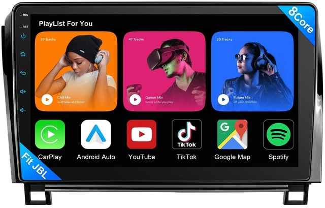 Main image of Car Radio for Toyota Tundra 2007-2013 Sequoia 2008-2012 with Wireless CarPlay & Android Auto, 10 Inch Toyota Tundra Stereo Head Unit with BluetoothGPS Navigation FM Radio