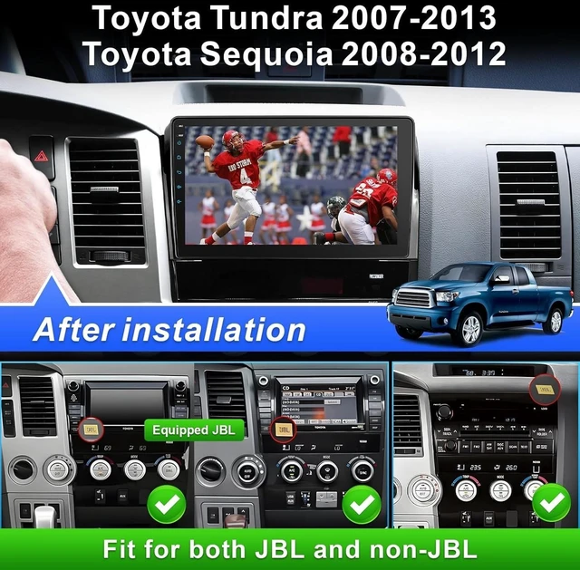 Alt view image 4 of 5 - Car Radio for Toyota Tundra 2007-2013 Sequoia 2008-2012 with Wireless CarPlay & Android Auto, 10 Inch Toyota Tundra Stereo Head Unit with BluetoothGPS Navigation FM Radio