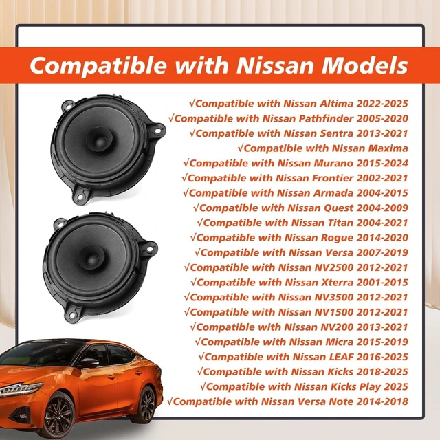 Alt view image 2 of 5 - Mhrxusd 2Pcs 28156-9FF0A Door Speaker Replacement for Nissan Altima