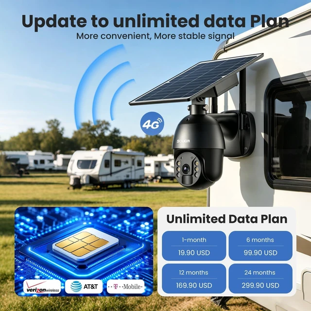 Alt view image 4 of 5 - SOLIOM 4G LTE Cellular Camera, Solar Security Cameras Wireless Outdoor