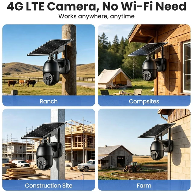 Alt view image 2 of 5 - SOLIOM 4G LTE Cellular Camera, Solar Security Cameras Wireless Outdoor