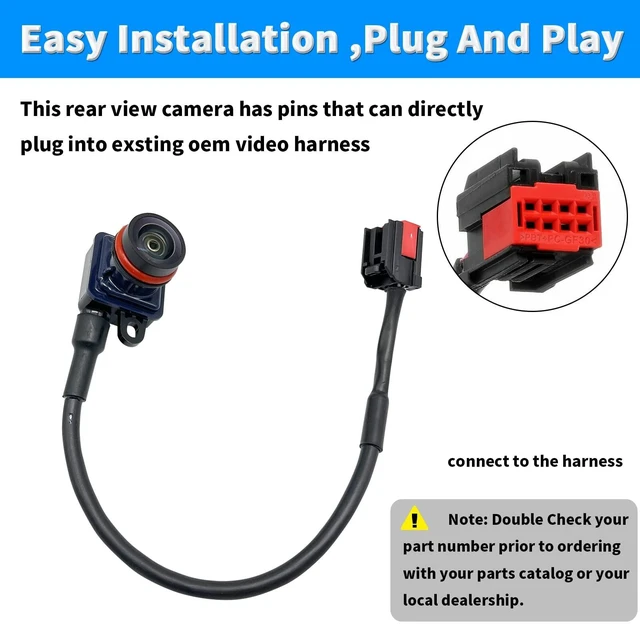 Alt view image 2 of 5 - wzruiqipei Rear View Back Up Camera Compatible with Maserati Ghibli quattroporte 2013-2015 Reverse Park Assist Backup Camera Replaces 178259