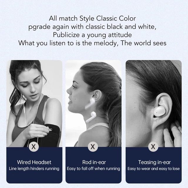 Alt view image 3 of 5 - Erchineko Bluetooth Earbuds, Wireless Headphones with Light Up Mode, Bluetooth 5.2, Dual Mic ENC Noise Reduction, 13H Playtime, 50H Charging Case, IPX5 Water Proof, for Sports Outdoor (Black)