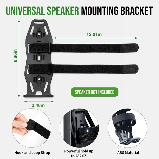 Alt view image 3 of 5 - ZHSHICT Magnetic Speaker Mount for Golf Cart, Adjustable Strap Holder