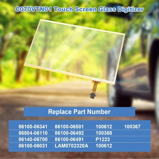 Alt view image 3 of 5 - C070VTN01 Navigation Touch Screen Glass Digitizer, Compatible with 2014-2018 Toyota RAV4 2015-2017 Toyota Camry, 7 Inch 12-Pin Touchscreen Glass Digitizer
