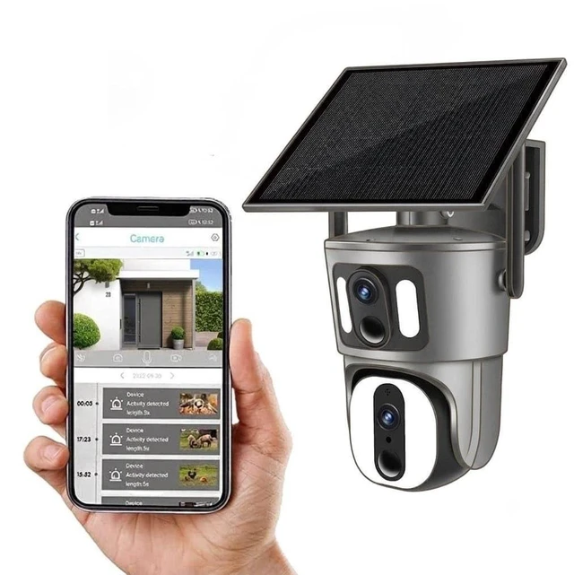 Main image of Sky Tower 4MP UHD 4G/5G LTE Cellular Wireless Dual Cameras Solar Panel Waterproof Two-Way Talk Outdoor Surveillance Cameras, Cloud Storage & Free Data (4MP Digital 20X Zoom)