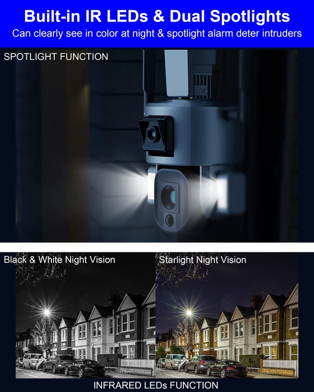 Alt view image 4 of 5 - Sky Tower 4MP UHD 4G/5G LTE Cellular Wireless Dual Cameras Solar Panel Waterproof Two-Way Talk Outdoor Surveillance Cameras, Cloud Storage & Free Data (4MP Digital 20X Zoom)