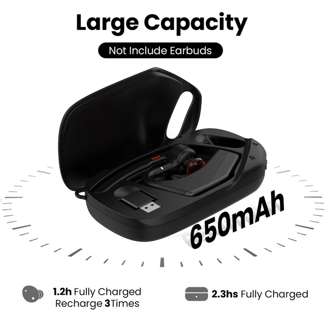 Alt view image 3 of 5 - Charging Case Compatible with Poly Voyager Legend 30 & 50 Headsets Only